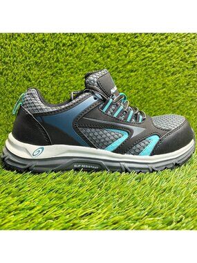 Nautilus Tempest Womens Size 7 Black Gray Blue Composite Toe Safety Work Shoes